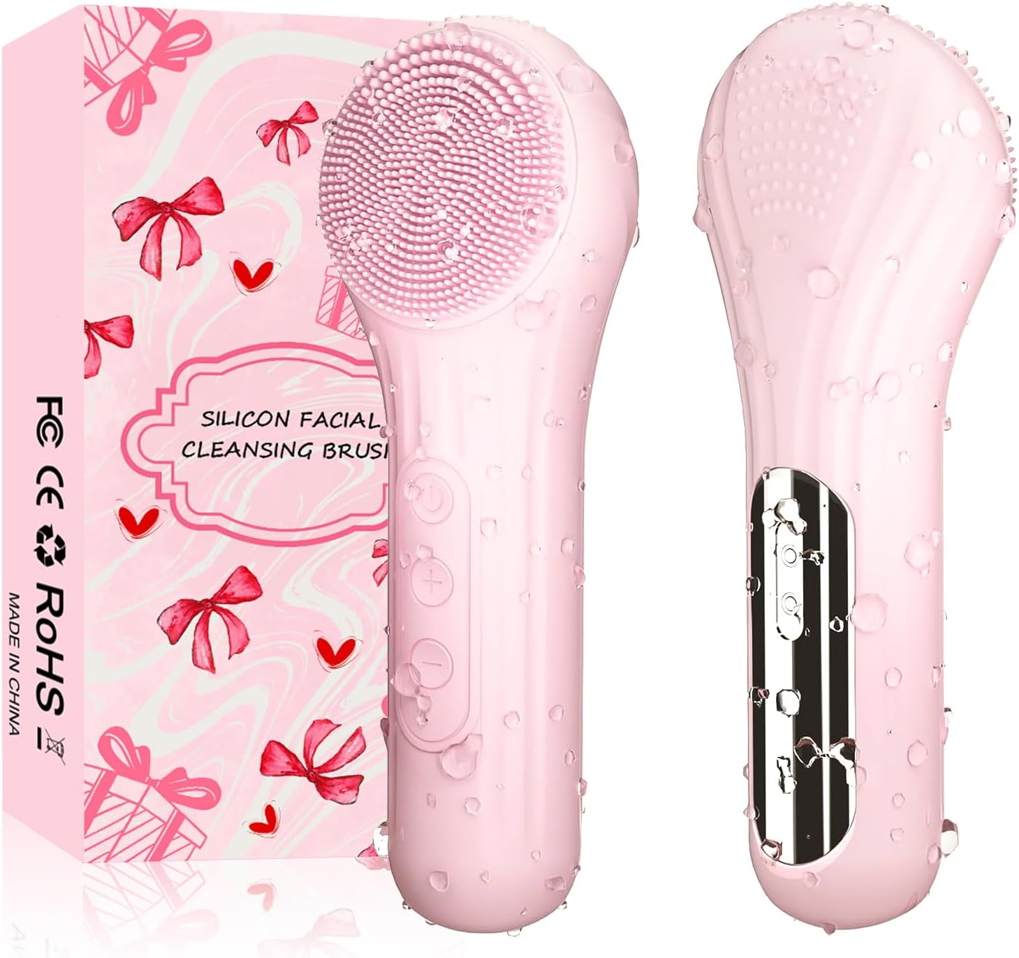 Exfoliating Scrub Mens - Silicone Face Scrubber, Waterproof Electric Facial