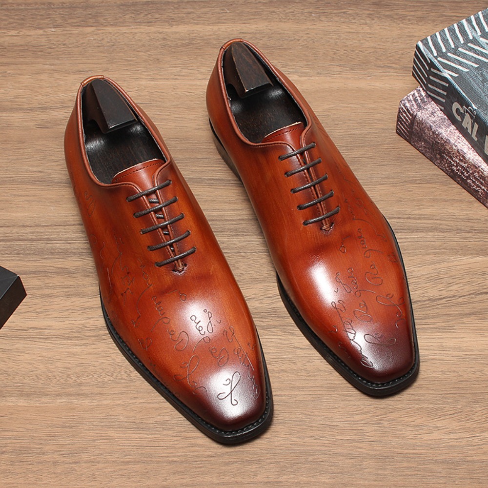 Men'S Grooming Oxford - Office Men Dress Shoes Floral Pattern