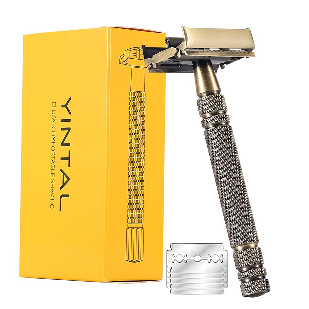 Men'S Face Grooming - YINTAL Brass Safety Razor for Men,