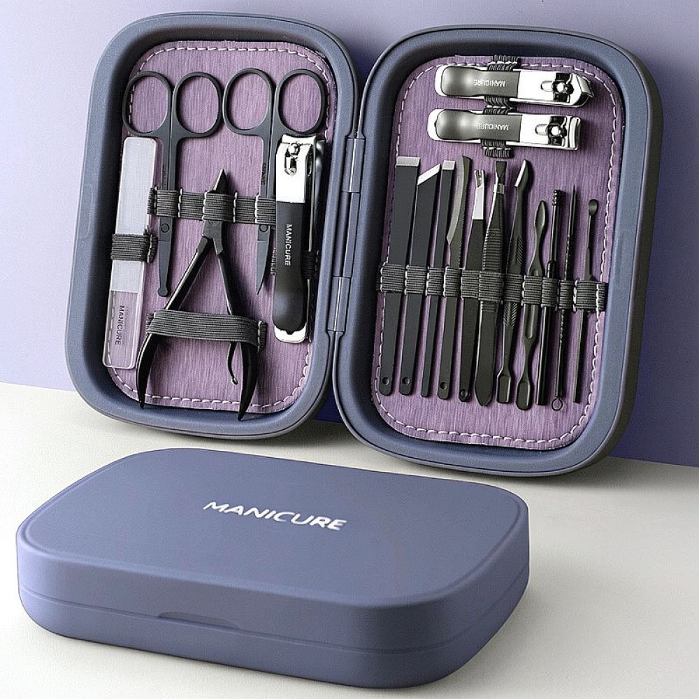 Mens Grooming Travel Kit - Professional Nail Scissors Set Stainless Steel