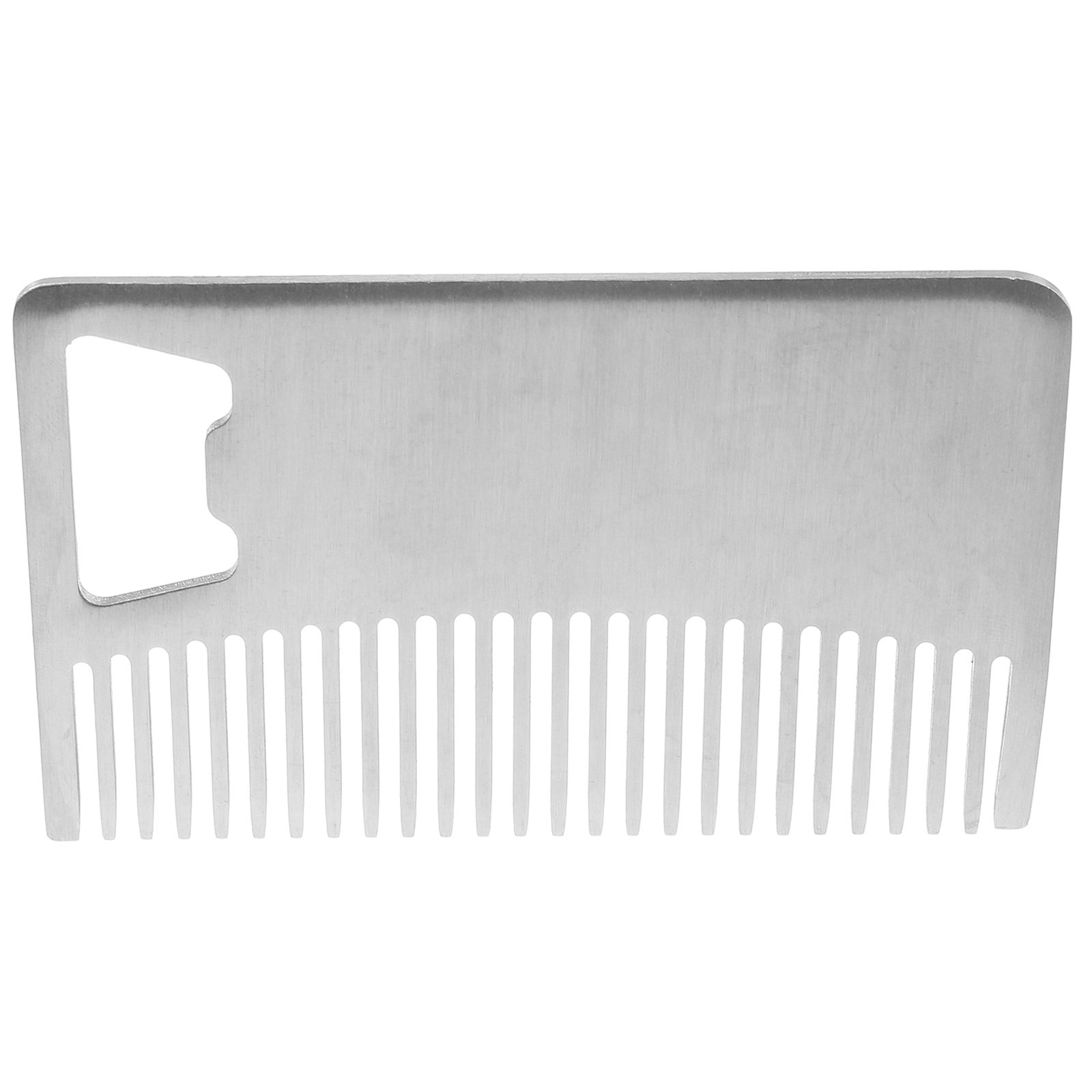 Men'S Grooming Brush - Portable Credit Card Size Stainless Steel