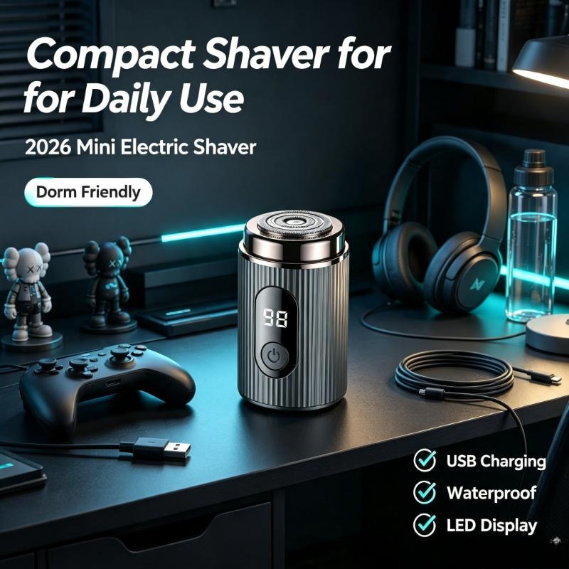 2026 Mini Electric Shaver Port - огляд і ціна Mens Grooming Travel Kit