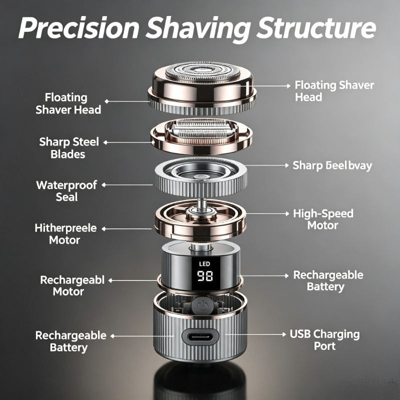 2026 Mini Electric Shaver Port - огляд і ціна Mens Grooming Travel Kit
