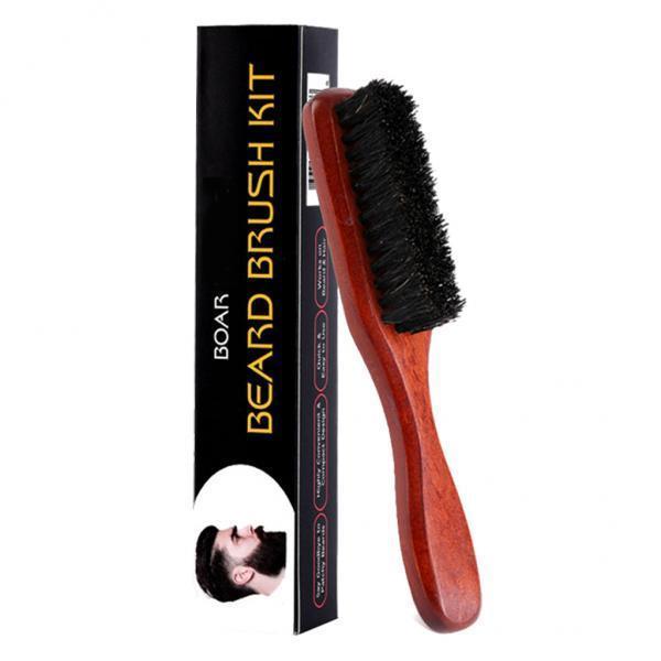 Soft Wooden Beard Brush Men Gr - огляд і ціна Mens Grooming Travel Kit