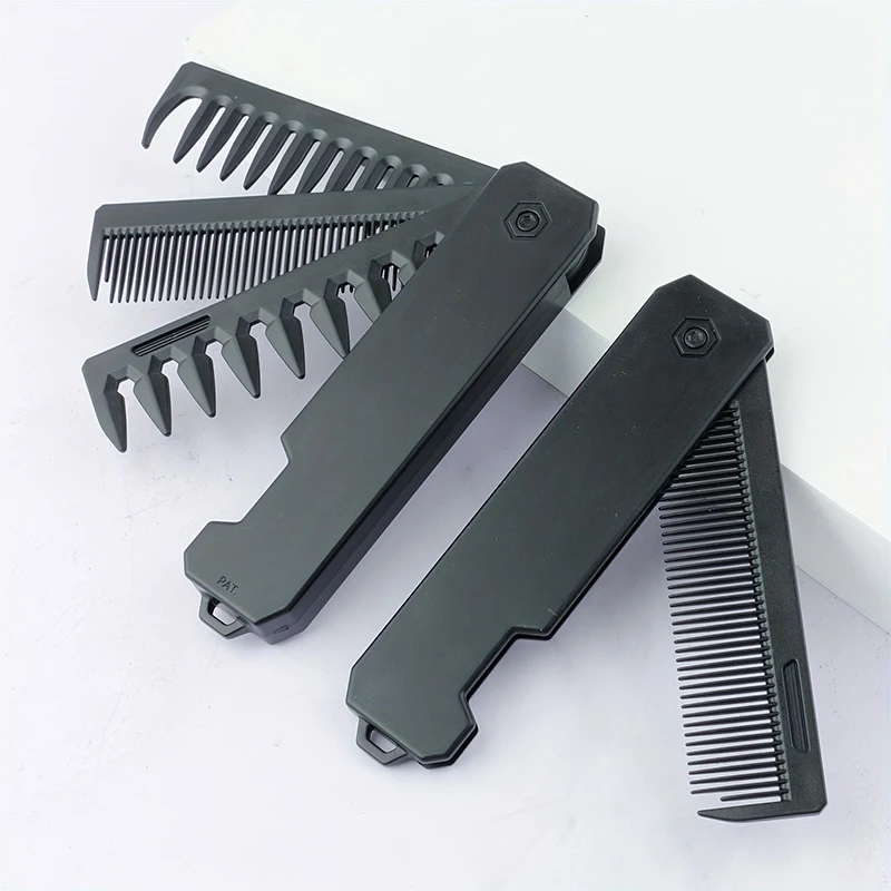 3-in-1 Folding Beard Comb for  - огляд і ціна Mens Grooming Travel Kit