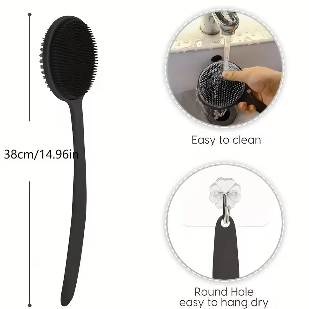 1pc Silicone Back Scrubber Bru - огляд і ціна Exfoliating Scrub Mens