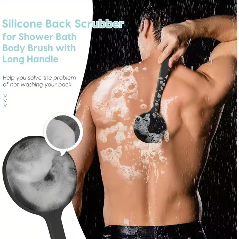 1pc Silicone Back Scrubber Bru - огляд і ціна Exfoliating Scrub Mens