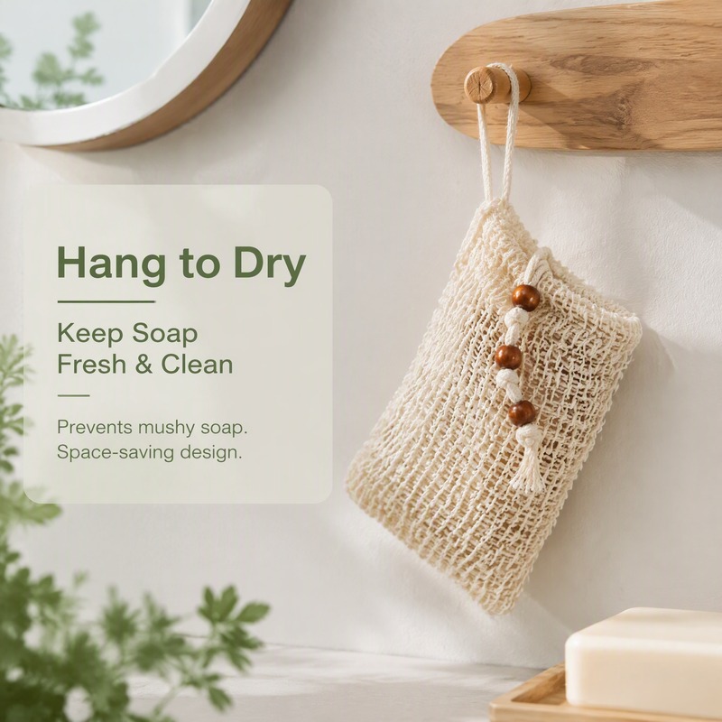 5Pcs Cotton Linen Bath Soap Fo - огляд і ціна Exfoliating Scrub Mens