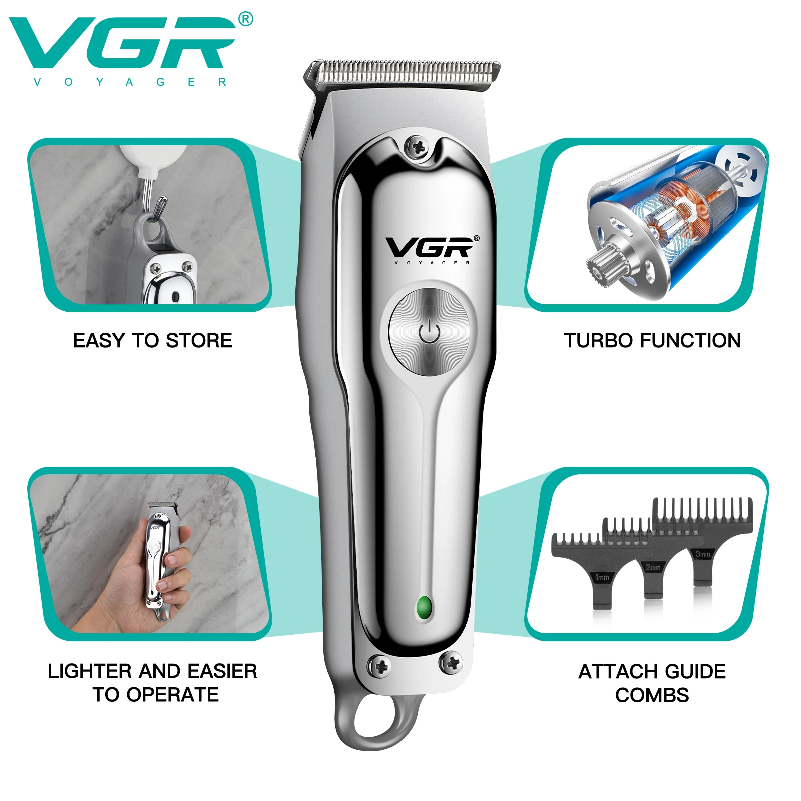 VGR Hair Trimmer Professional  - огляд і ціна Men'S Face Grooming