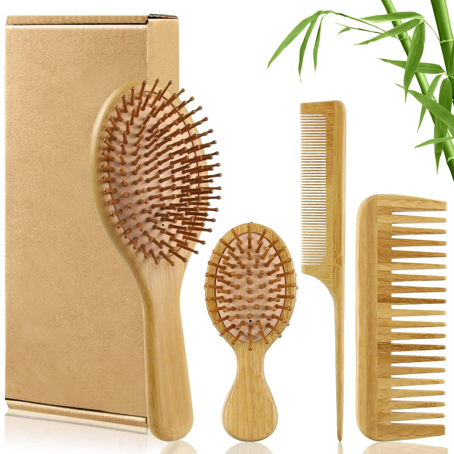 Bamboo Hair Brush Comb Set for - огляд і ціна Men'S Grooming Brush
